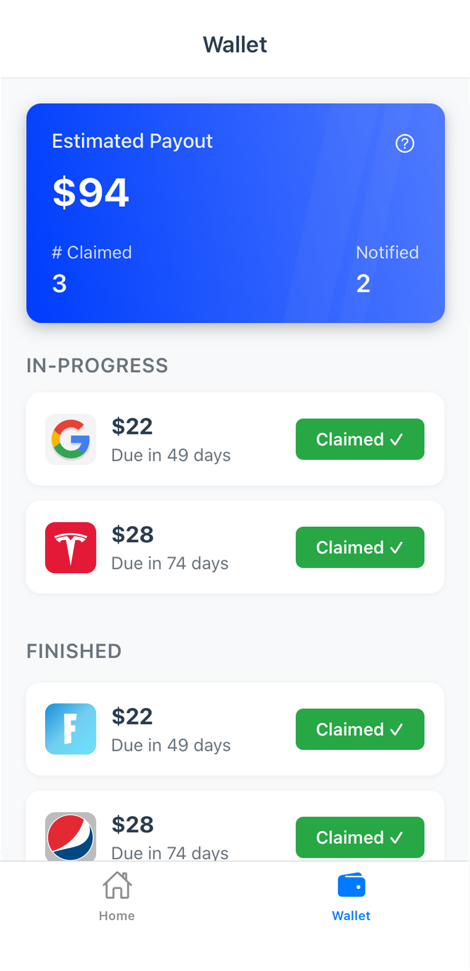 Payout App - Settlements Interface